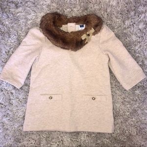 Janie and Jack Faux Fur Sweater Dress